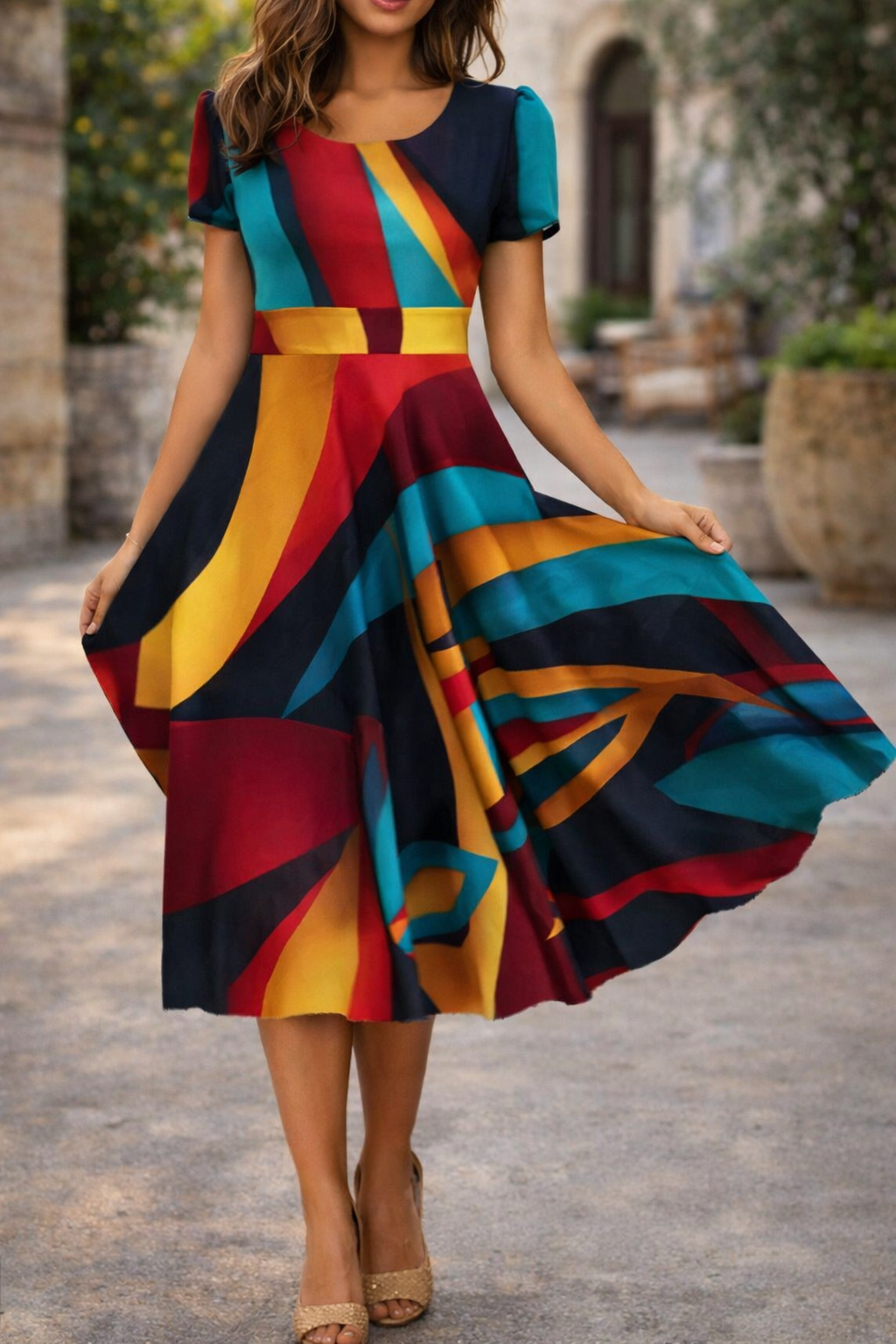 Vestido de verano Isabella Sol con estampado floral para uso diario.