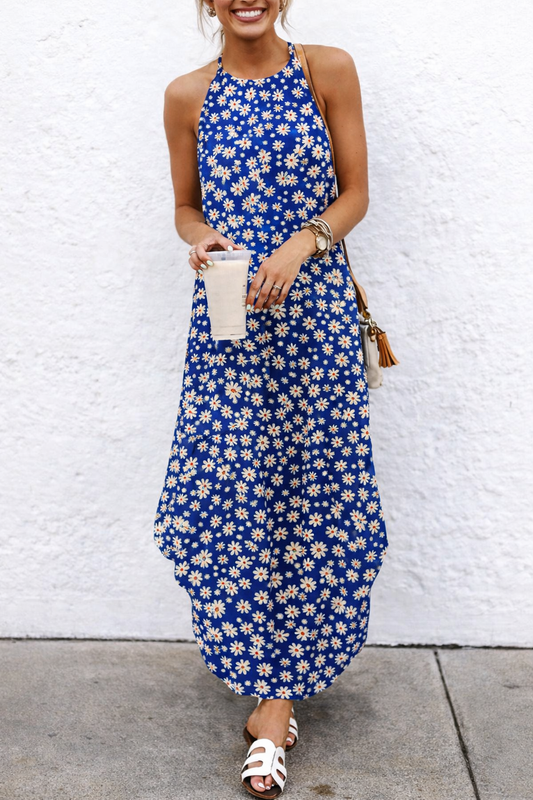Vestido largo bohemio con estampado floral de Isabella Sol