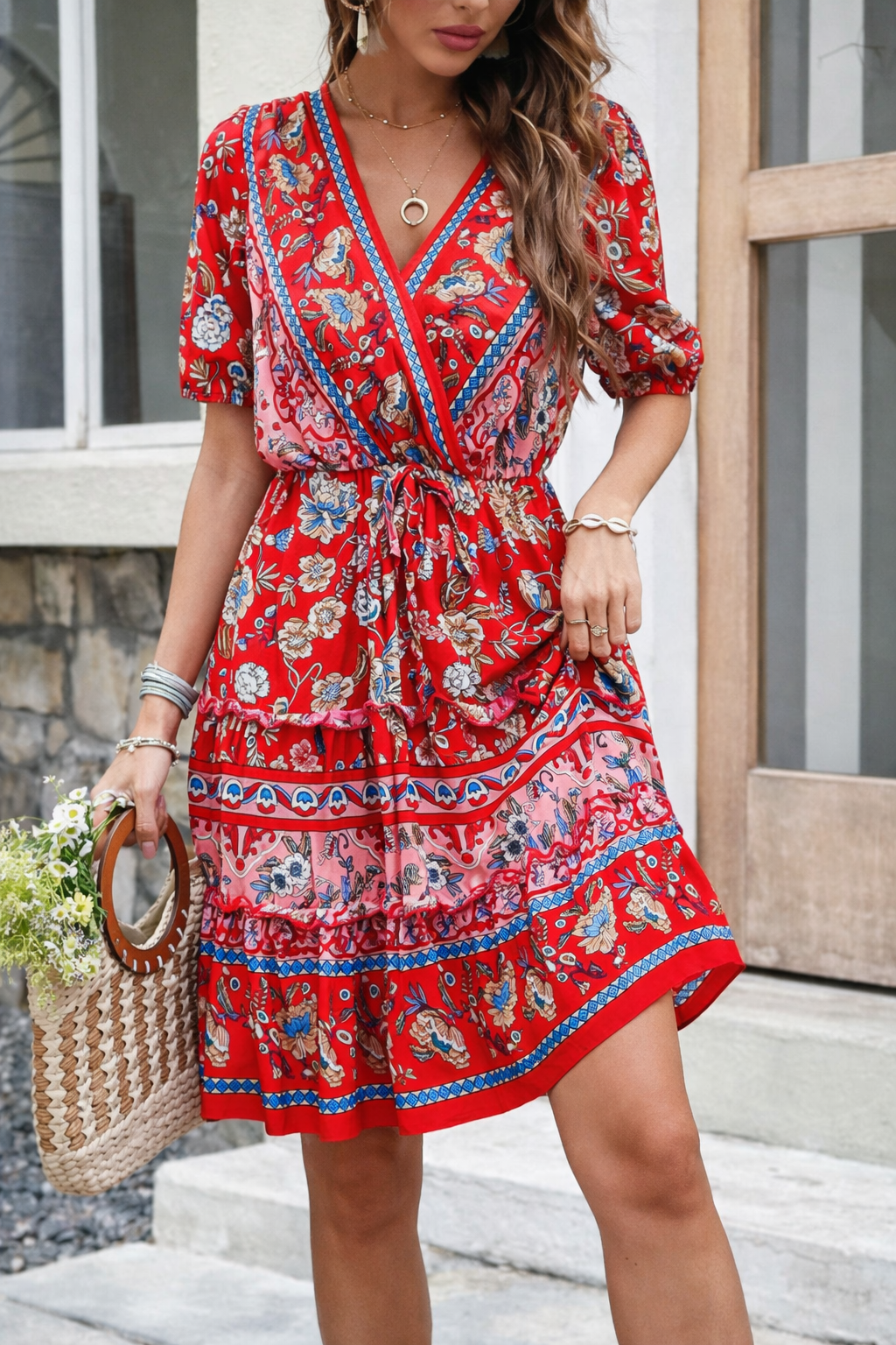 Vestido de verano estampado floral de Isabella Sol