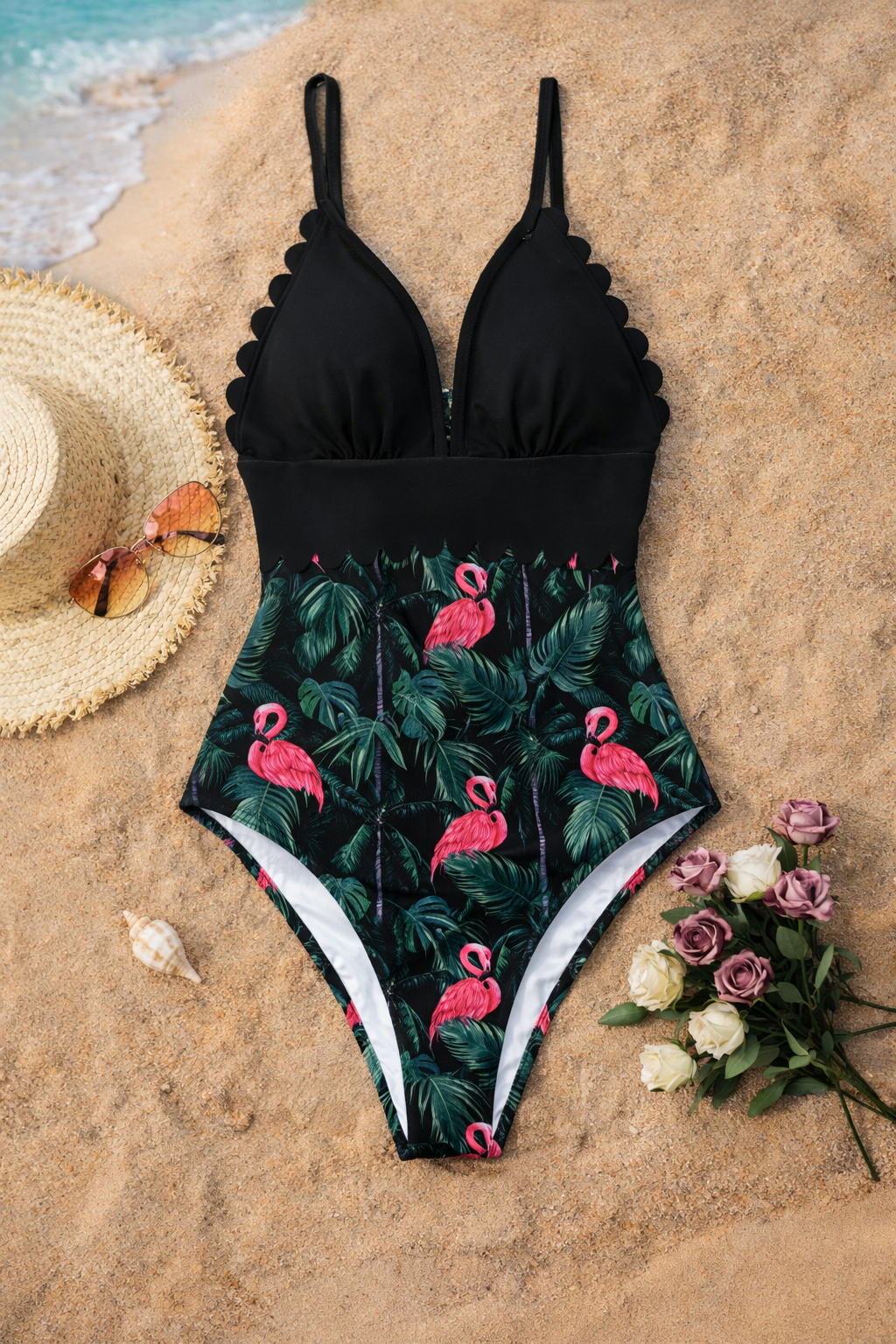 Traje de baño tropical de talla grande de Isabella Sol