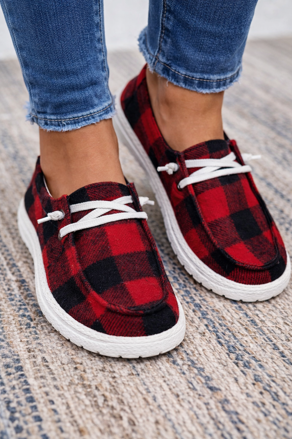 Zapatillas deportivas Isabella Sol Everyday Comfort de lona a cuadros