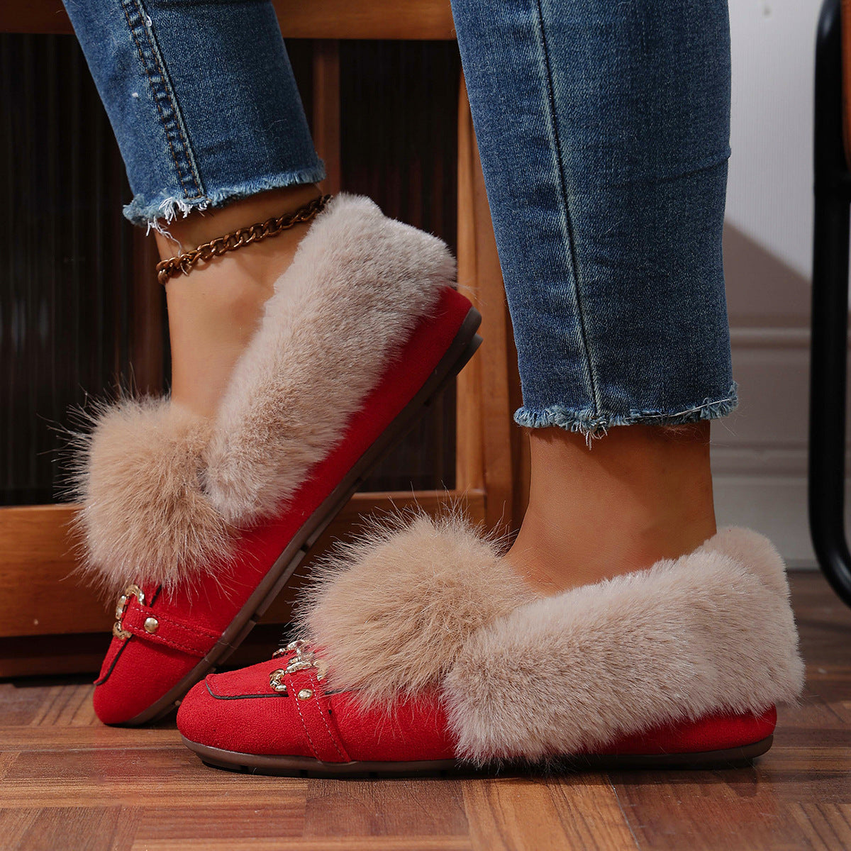 Mocasines de felpa aterciopelada de Isabella Sol