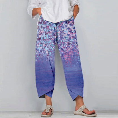 Pantalones casuales con estampado floral inspirados en Pinterest, de Isabella Sol.