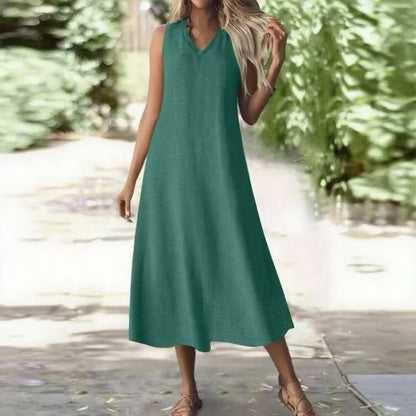 Elegante vestido sin mangas de cáñamo de Isabella Sol