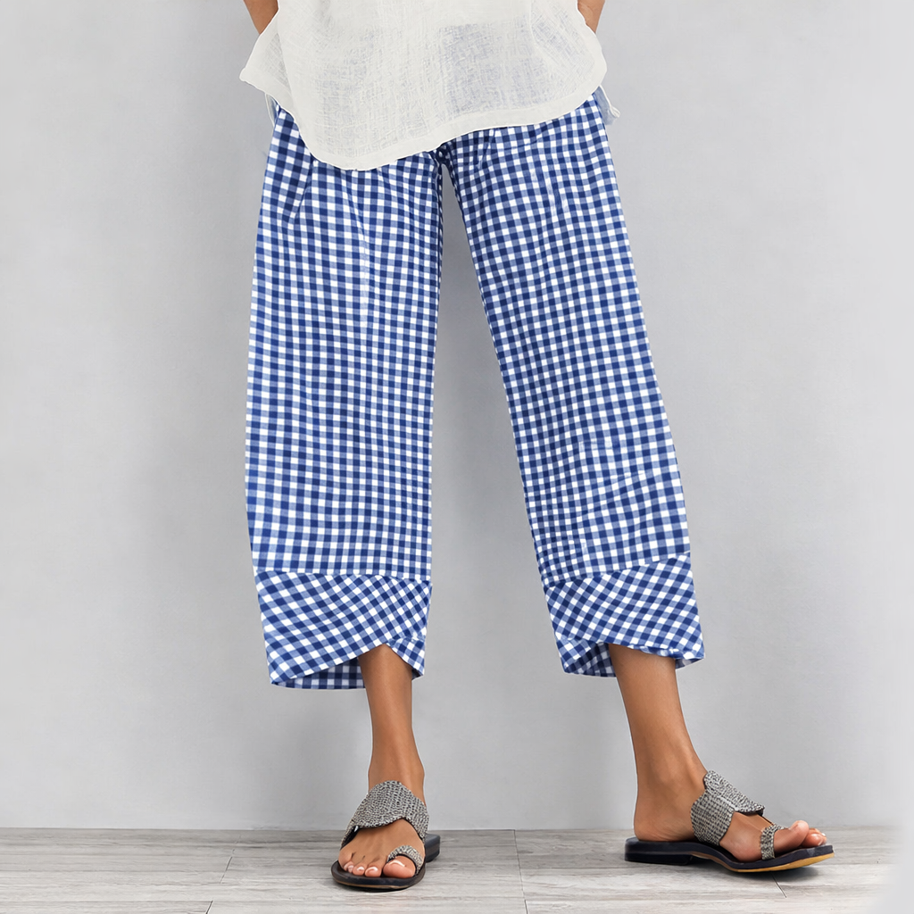 Pantalones cortos a cuadros versátiles de Isabella Sol