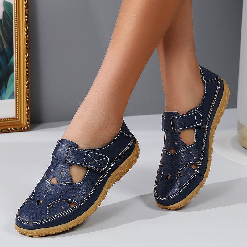 Sandalias planas cómodas con diseño calado de Isabella Sol