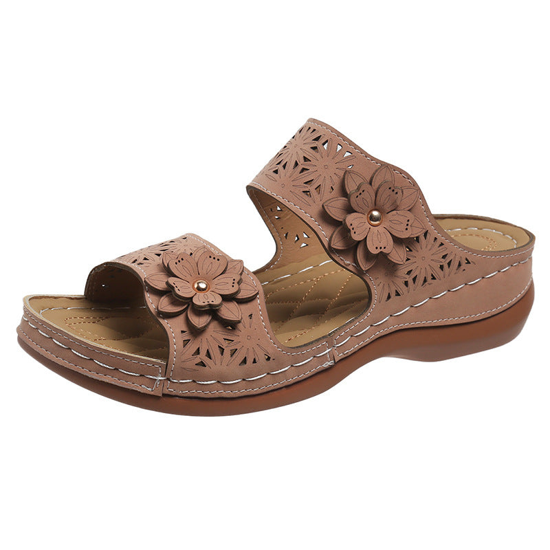 Sandalias planas florales de Isabella Sol inspiradas en Pinterest