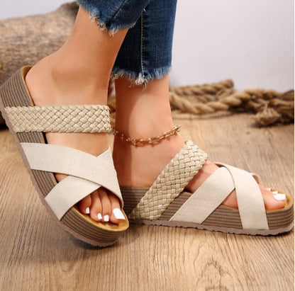 Sandalias tejidas cómodas Isabella Sol para uso diario