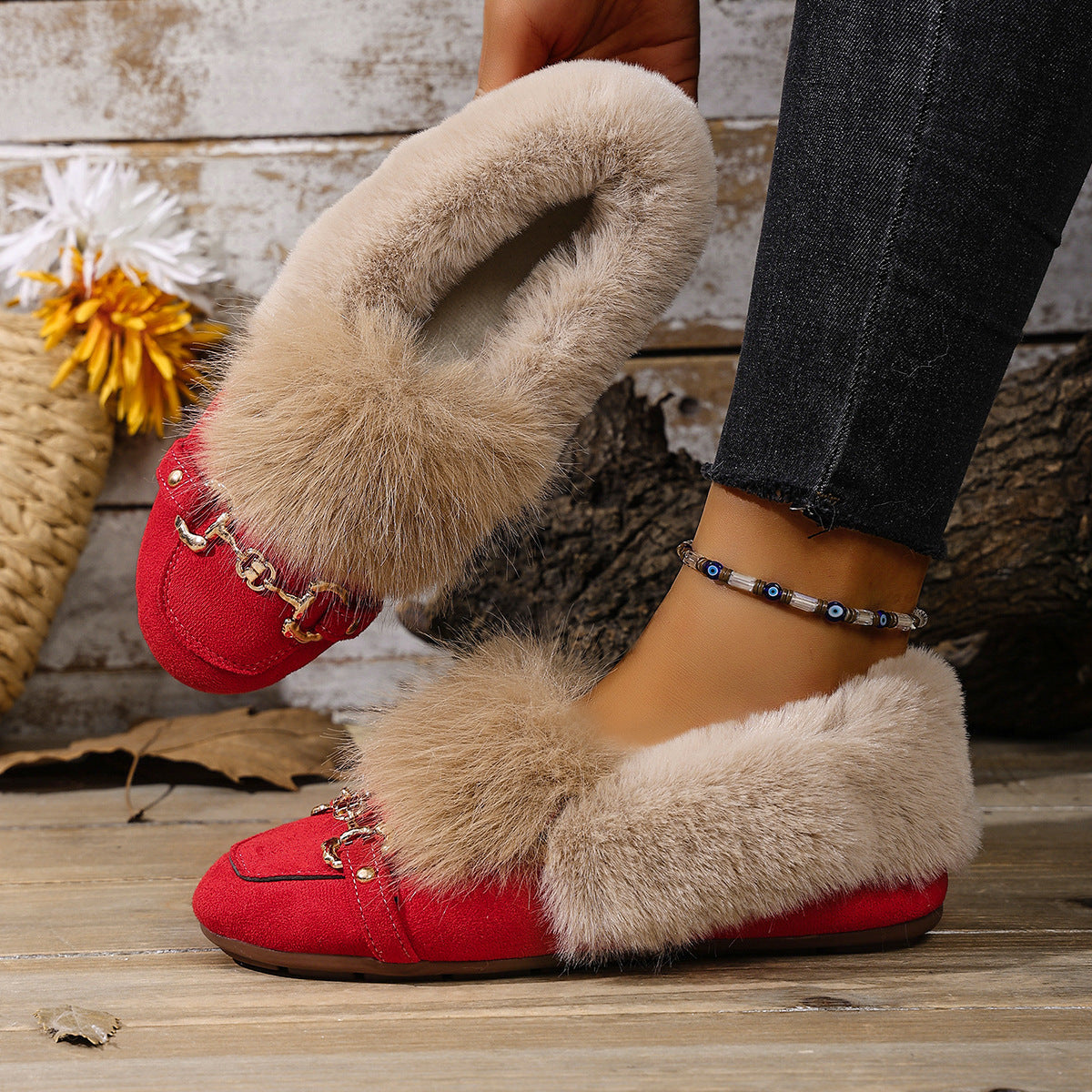 Mocasines de felpa aterciopelada de Isabella Sol
