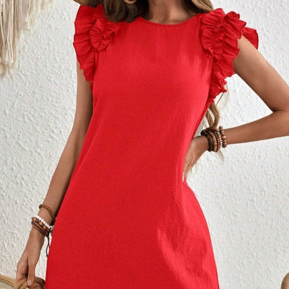Elegante vestido de verano Isabella Sol con mangas de volantes