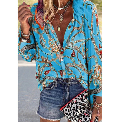 Camisa de estilo urbano Isabella Sol con estampado vibrante