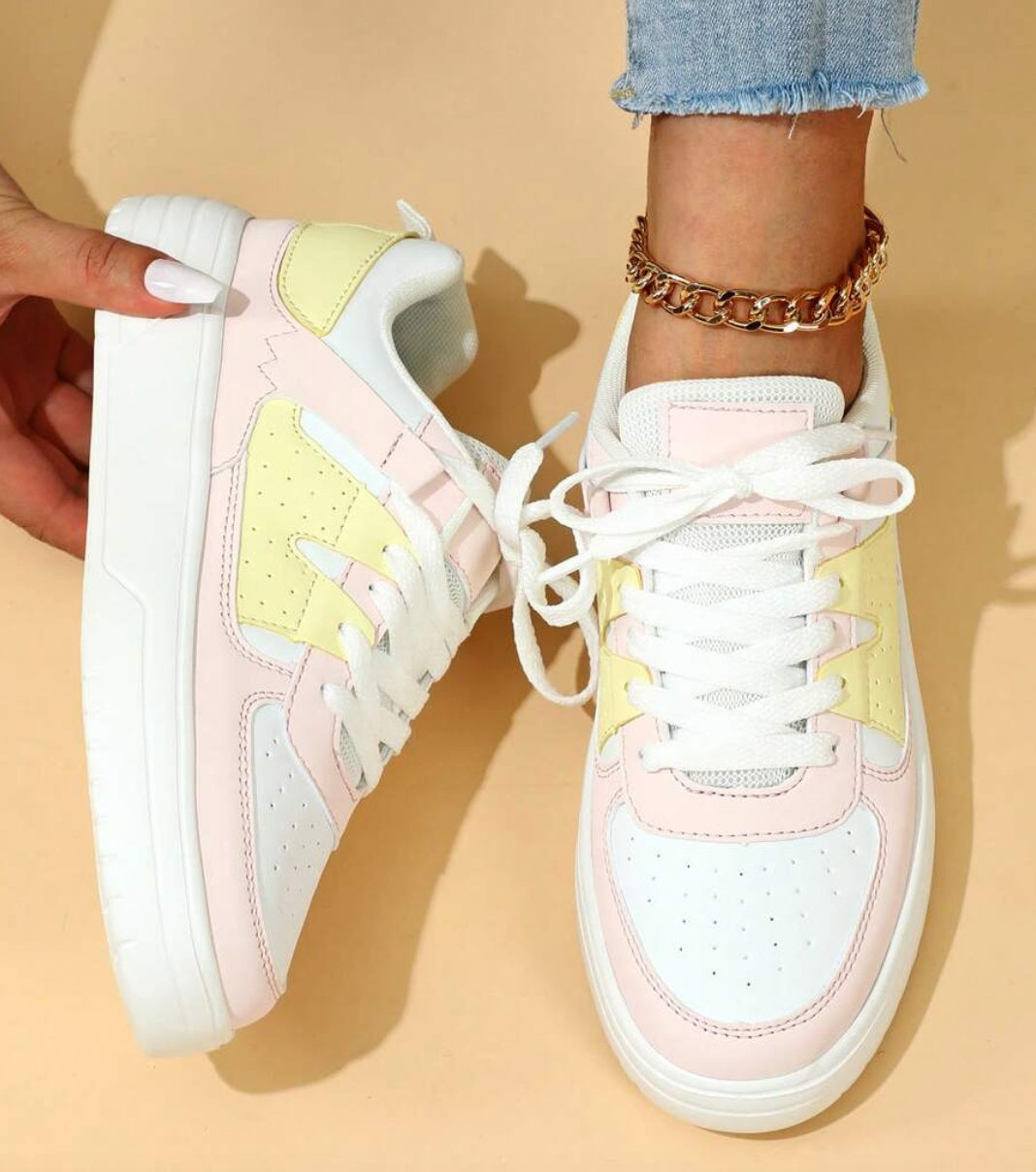 Zapatillas deportivas con plataforma y bloques de color Isabella Sol