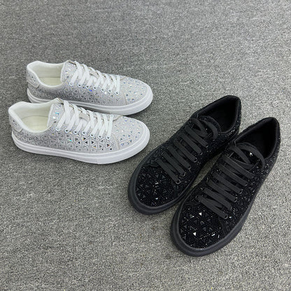 Rhinestone Suede Sneakers by Isabella Sol