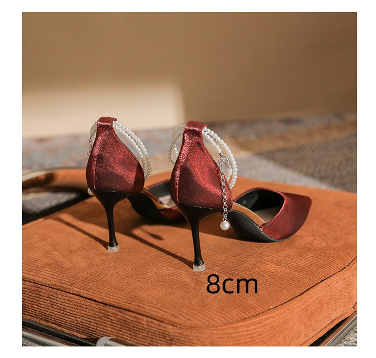 Elegantes sandalias de tacón de aguja con hebilla de Isabella Sol
