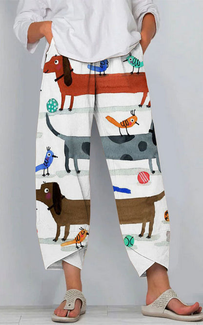 Pantalones con estampado 3D de Isabella Sol de Artful Linen