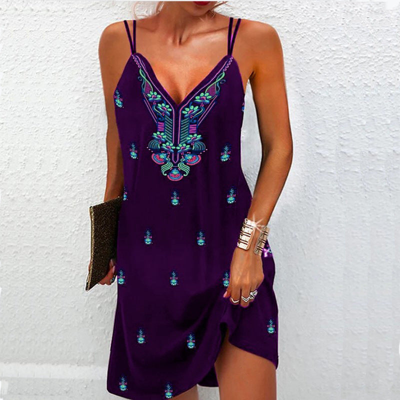 Vestido bohemio con escote en V de la colección de verano de Isabella Sol