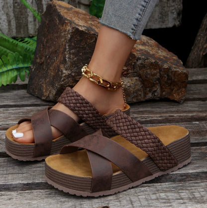 Sandalias tejidas cómodas Isabella Sol para uso diario