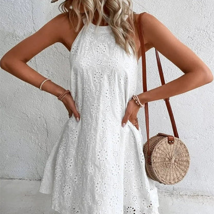 Chic Lace Sleeveless Dress Isabella Sol