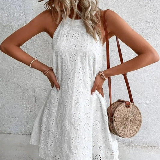 Chic Lace Sleeveless Dress Isabella Sol