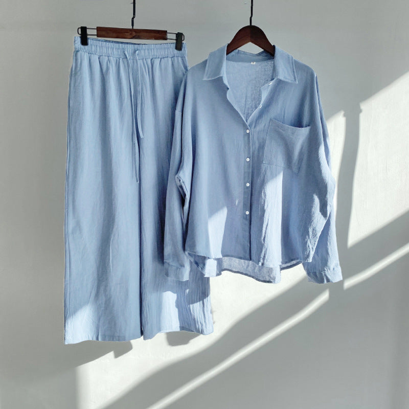 Conjunto relajado de algodón y lino de Isabella Sol.
