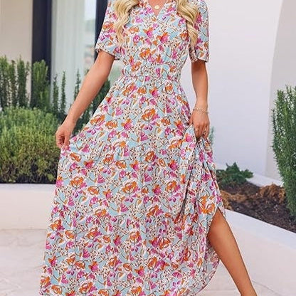 Floral Maxi Dress Isabella Sol Summer Comfort