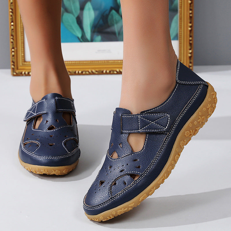 Sandalias planas cómodas con diseño calado de Isabella Sol