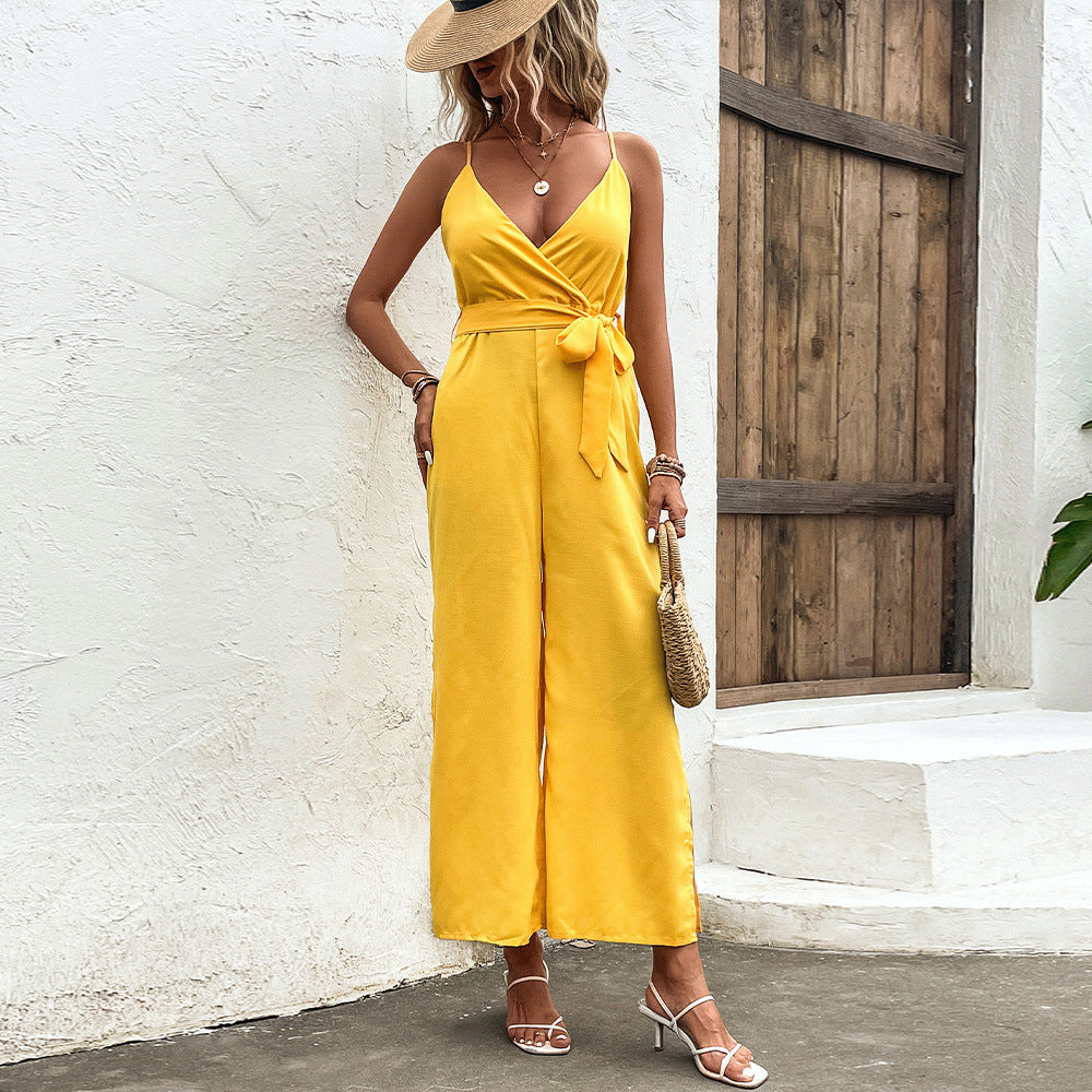 Mono amarillo vibrante Isabella Sol con lazo ajustable