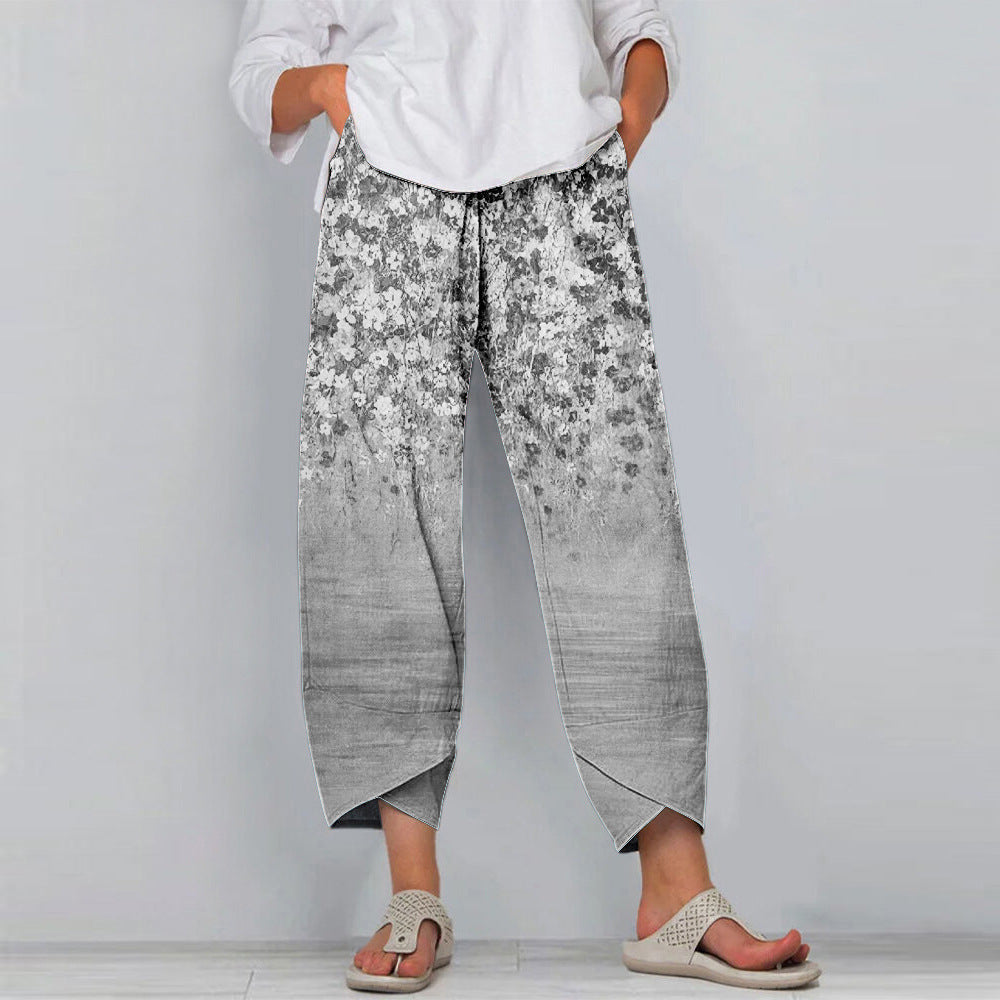 Pantalones casuales con estampado floral inspirados en Pinterest, de Isabella Sol.