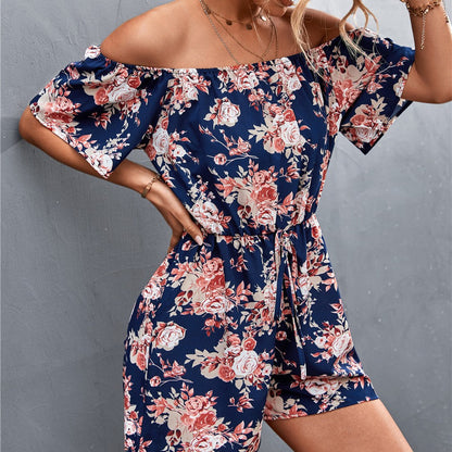 Floral Off-Shoulder Isabella Sol Jumpsuit