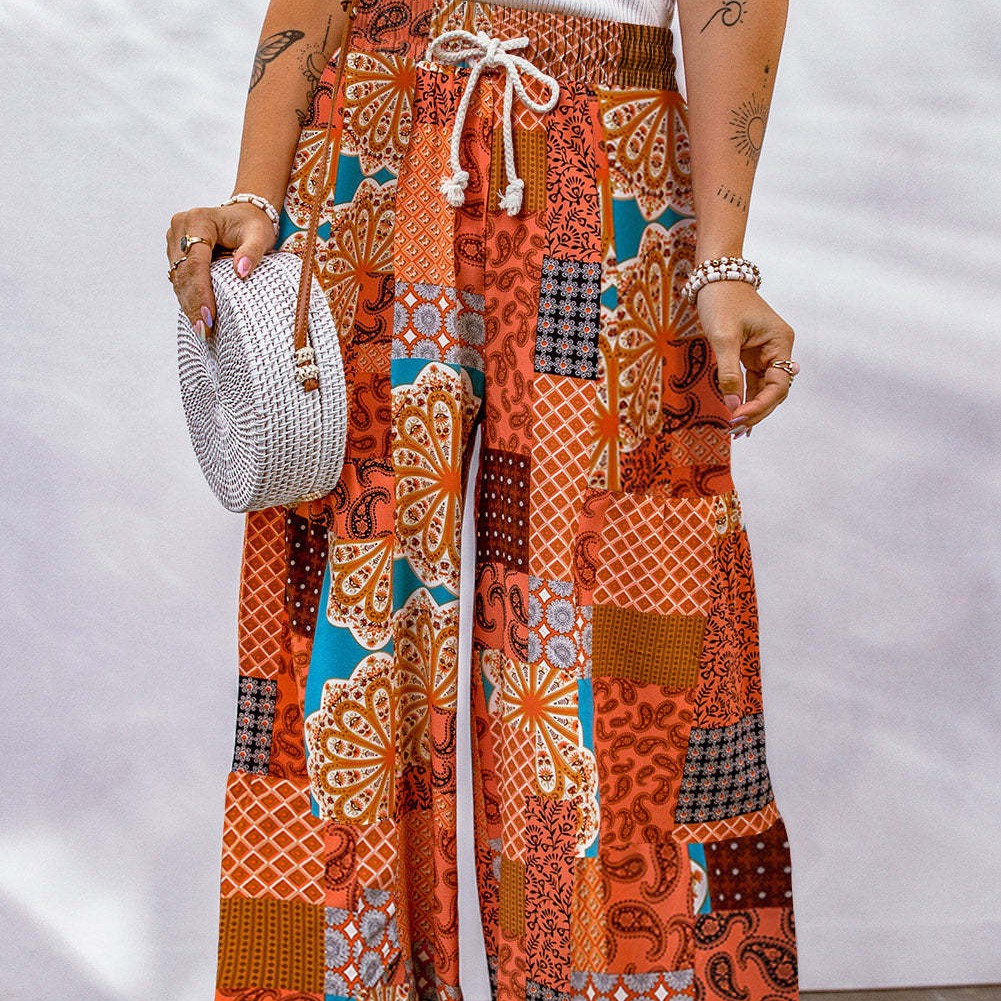 Boho Floral Isabella Sol Wide Leg Pants