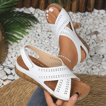 Chic Comfort Isabella Sol Plus Size Wedge Sandals