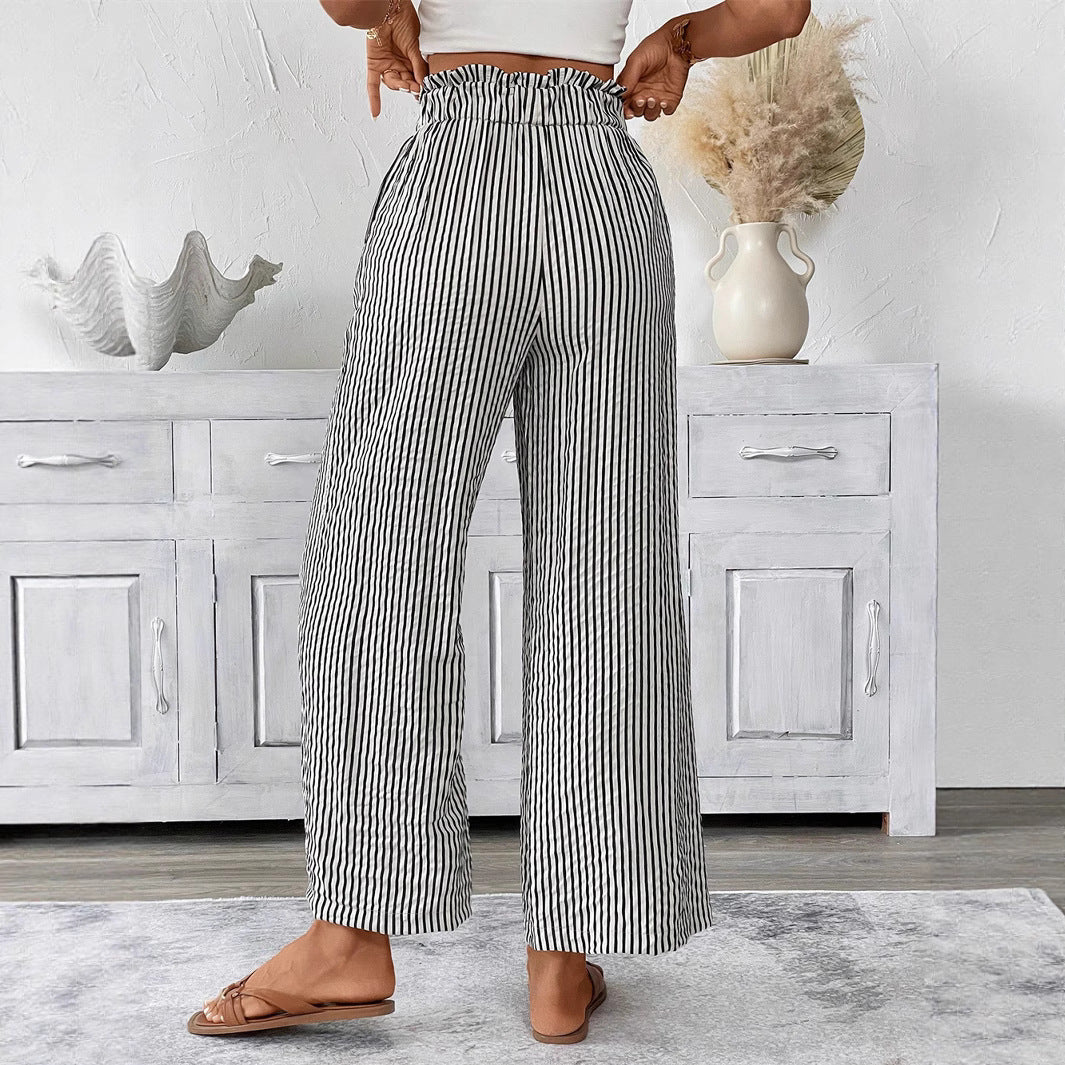 Pantalones rectos a rayas de Isabella Sol
