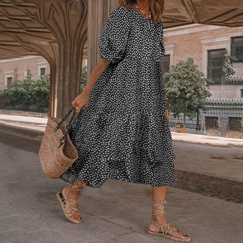Vestido midi de verano con estampado floral de Isabella Sol