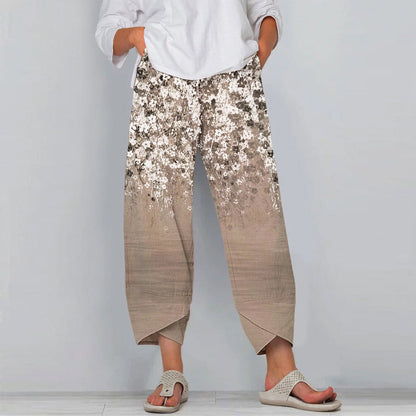 Pantalones casuales con estampado floral inspirados en Pinterest, de Isabella Sol.