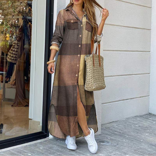 Vestido camisero Isabella Sol con estampado vibrante