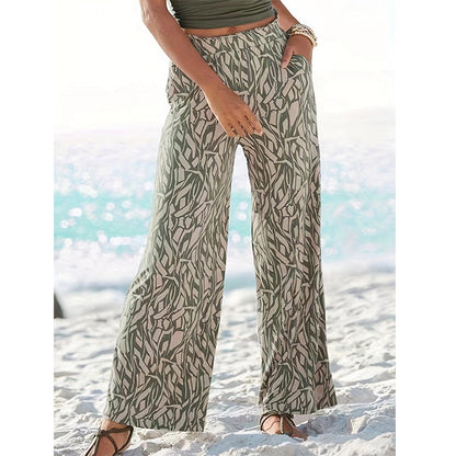 Pantalones anchos con estampado floral de Isabella Sol.