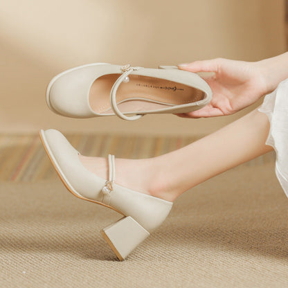 Elegant Chunky Heel High Heels by Isabella Sol