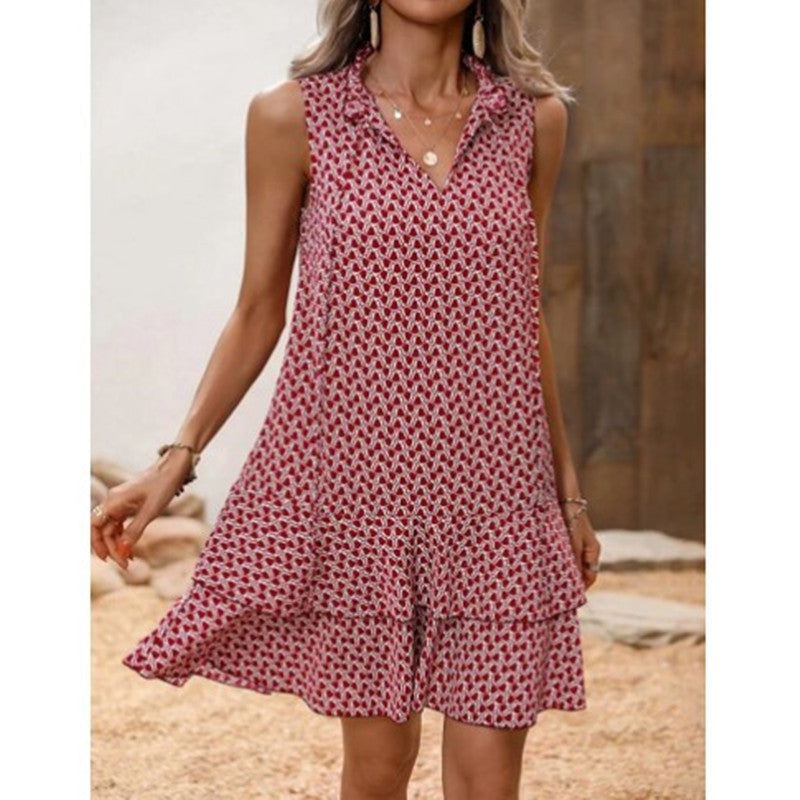 Vestido sin mangas estampado estilo bohemio de Isabella Sol