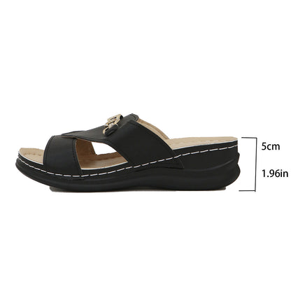 Sandalias de cuña elegantes Isabella Sol Tallas grandes Comodidad