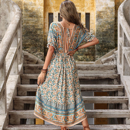 Vestido vintage con estampado floral de Isabella Sol Summer