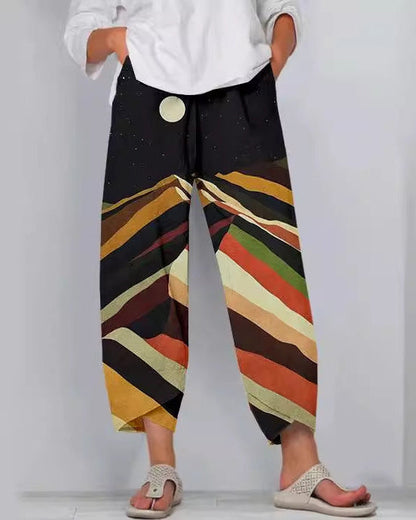 Pantalones con estampado 3D de Isabella Sol de Artful Linen