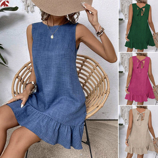Ruffle Sleeveless Summer Dress by Isabella Sol