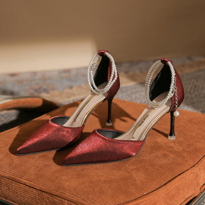 Elegantes sandalias de tacón de aguja con hebilla de Isabella Sol