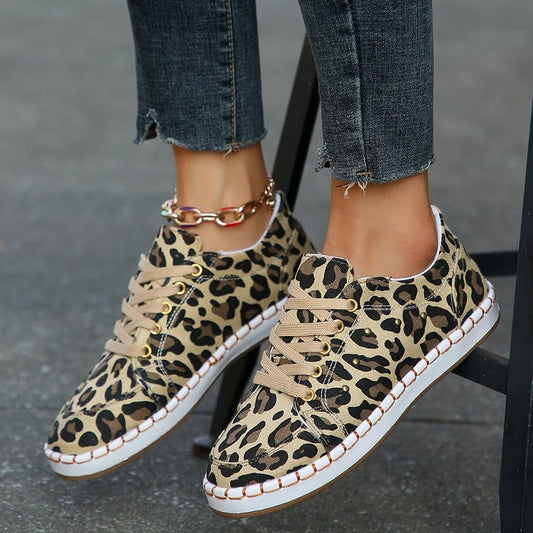 Leopard Print Isabella Sol Canvas Sneakers