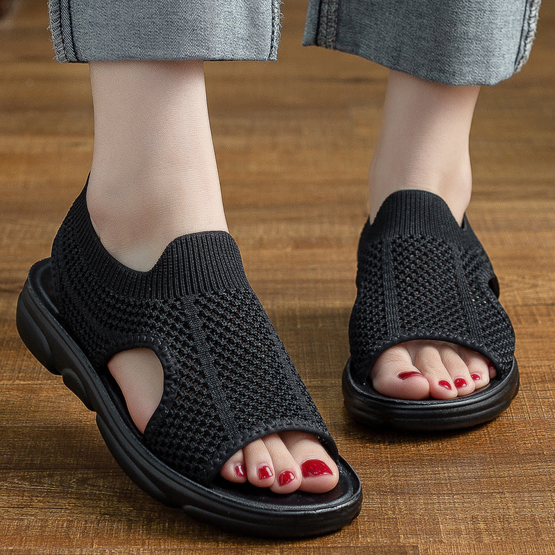 Sandalias planas de punto transpirable de Isabella Sol