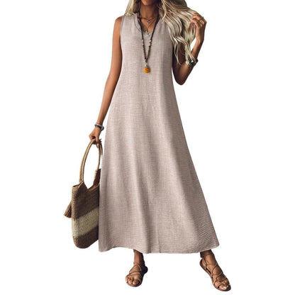 Elegante vestido sin mangas de cáñamo de Isabella Sol