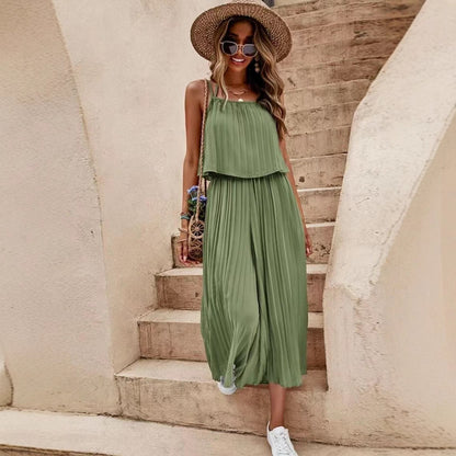 Pleated Loose Jumpsuit by Isabella Sol