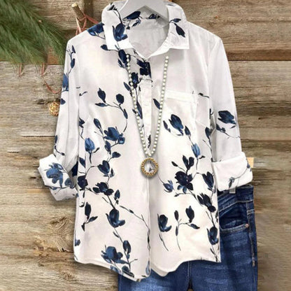 Floral Print Isabella Sol Long Sleeve Blouse