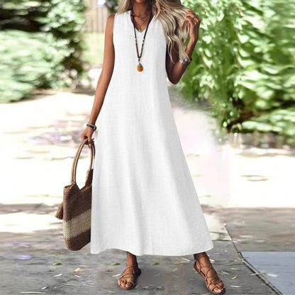 Elegante vestido sin mangas de cáñamo de Isabella Sol