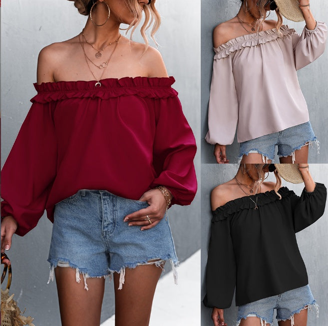 Chic Off-Shoulder Lantern Sleeve Top Isabella Sol